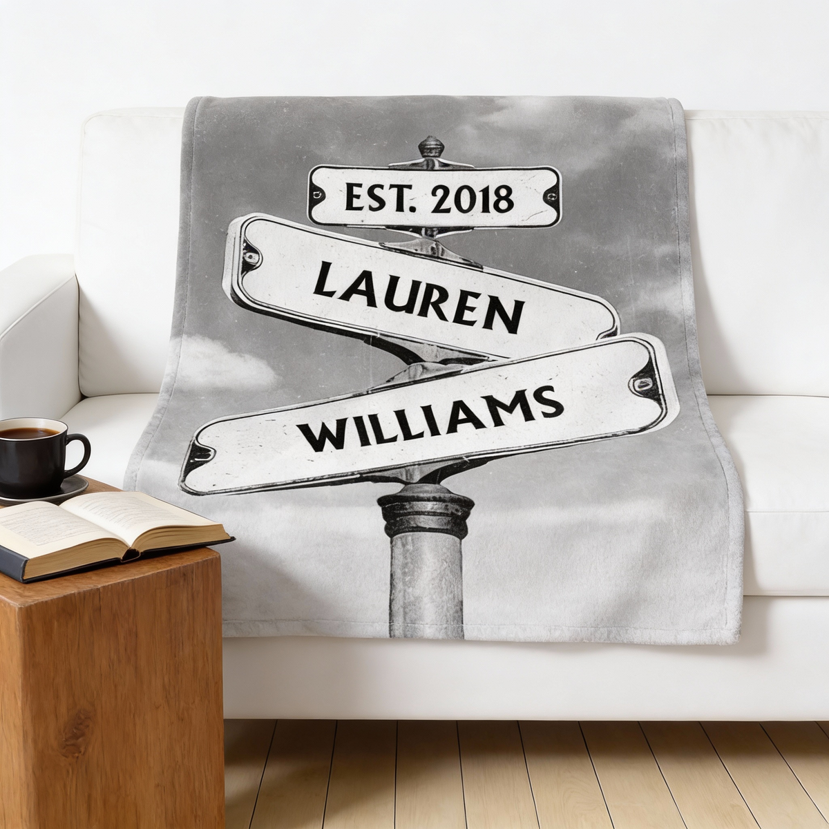 Always Beside You - Couple Personalized Blanket - Gift For Husband Wife, Anniversary