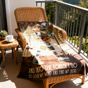 Personalized Mountain Hiking Photo Collage Blanket, Outdoorsy Gifts Hiking Gift for Hikers