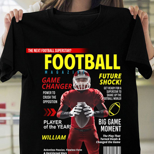 Personalized American Football Pure cotton T-Shirt Gift for Football Lovers