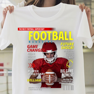 Personalized American Football Pure cotton T-Shirt Gift for Football Lovers