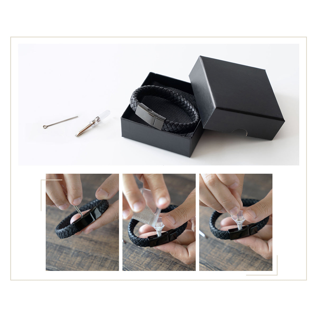 Custom Cremation Bracelet, Personalized Ashes Bracelet Dog Urn Bracelet Leather, Engraved Pet Ashes Bracelet, Pet Memorial Gift