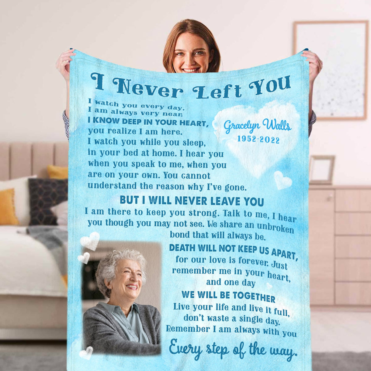 Memorial Gift For Loss Of Loved Ones Personalized Blanket