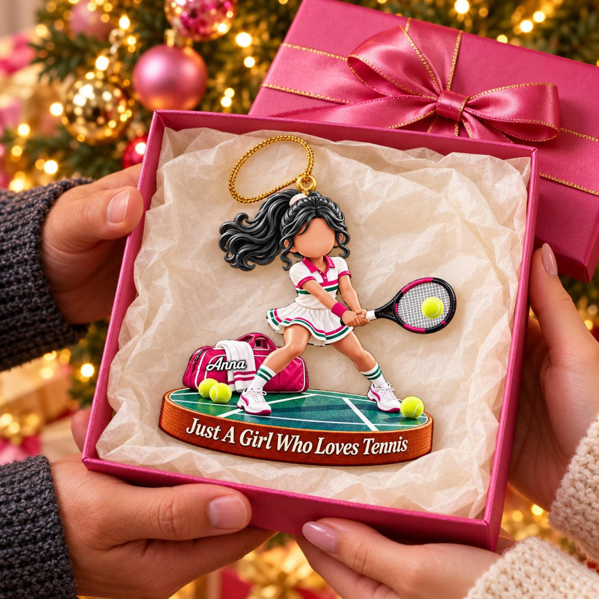 Just A Boy Who Loves Tennis - Personalized Christmas Ornament, Tennis Gift for Tennis Boy Tennis Girl