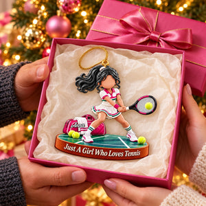 Just A Boy Who Loves Tennis - Personalized Christmas Ornament, Tennis Gift for Tennis Boy Tennis Girl