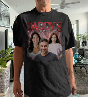 Personalized Daddy‘s Team Pure Cotton T-Shirt-Gift For Dad, Husband