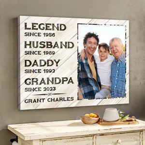 Legend Husband Daddy Grandpa Customized Canvas Poster – Unique Father’s Day Gift