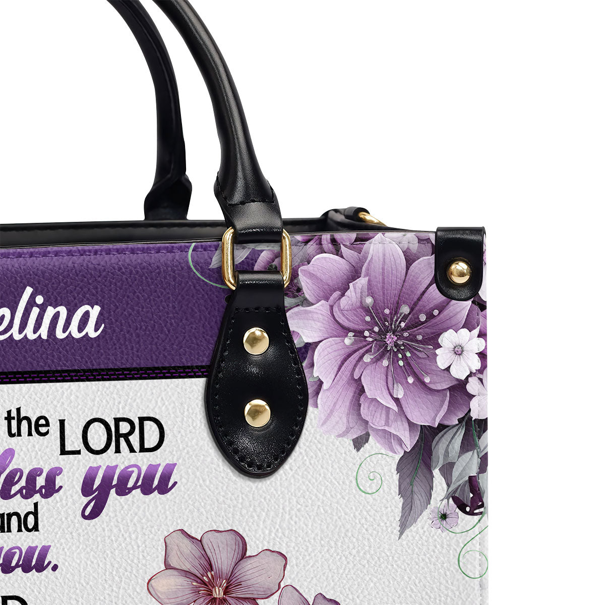May The Lord Bless You And Protect You-Personalized Leather Handbag