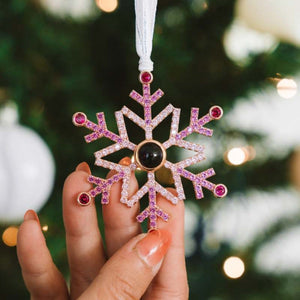 Personalized Photo Projection Snowflake Christmas Gifts Ornament