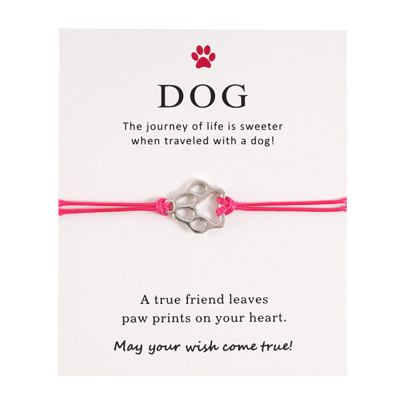 Dog Paw Card Bracelet
