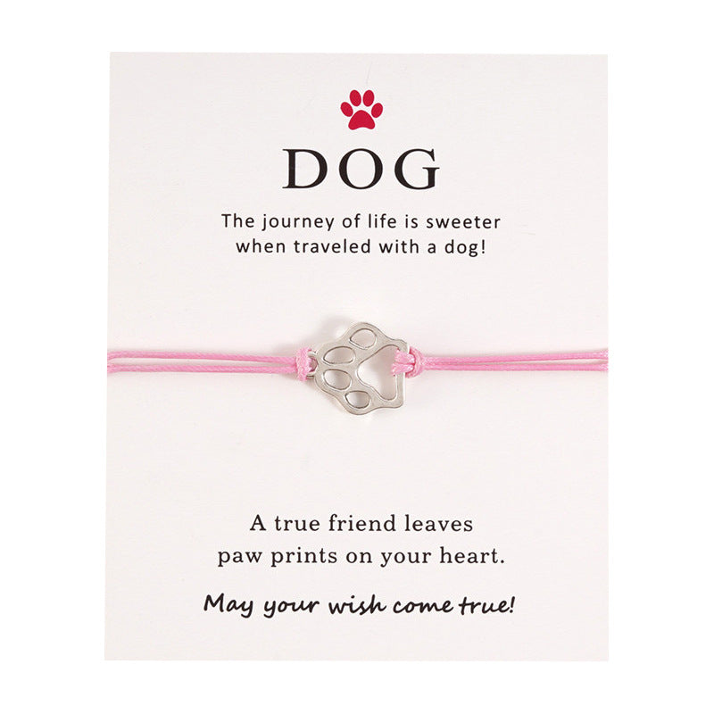 Dog Paw Card Bracelet