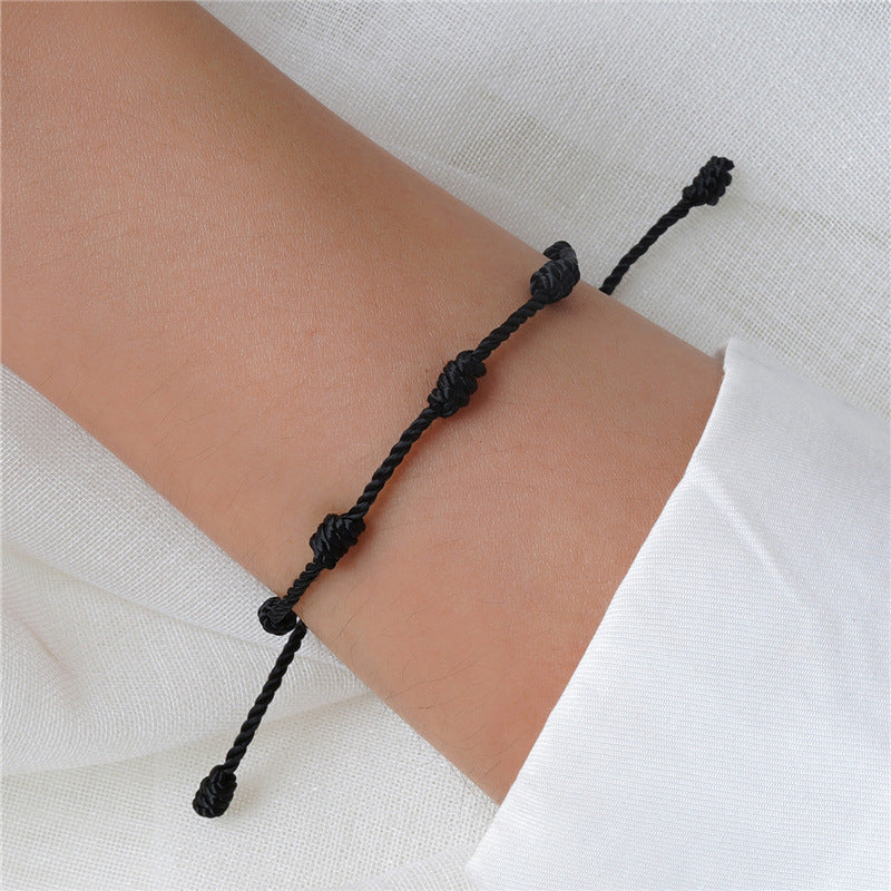 7 Knot Red Hand-woven Lucky Bracelet