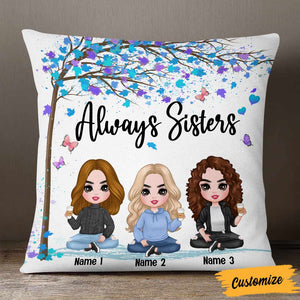 Personalized Family Icon Sisters Pillow
