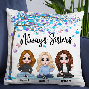 Personalized Family Icon Sisters Pillow