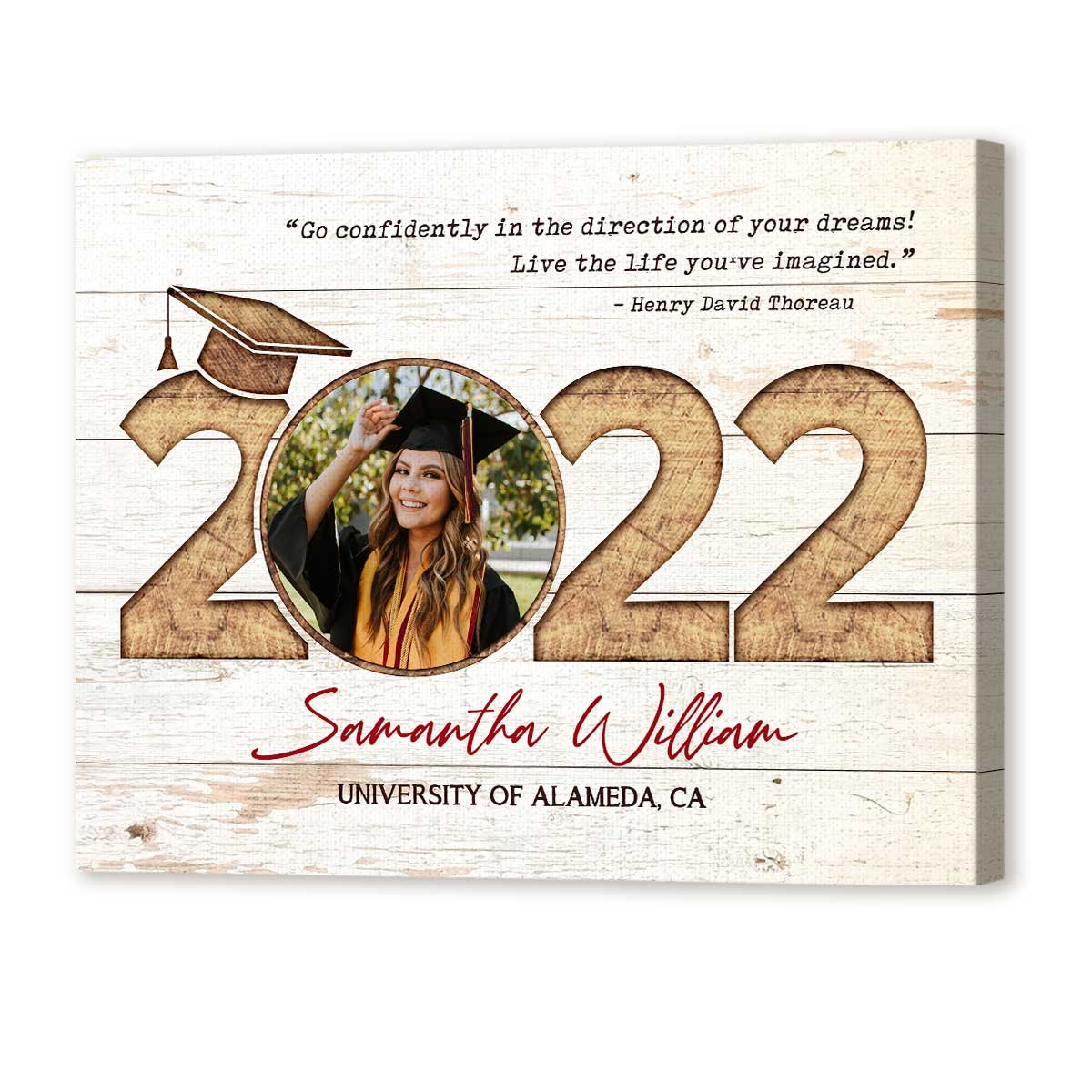 Personalised 2022 Graduation Gift For Her/Him Canvas Prints
