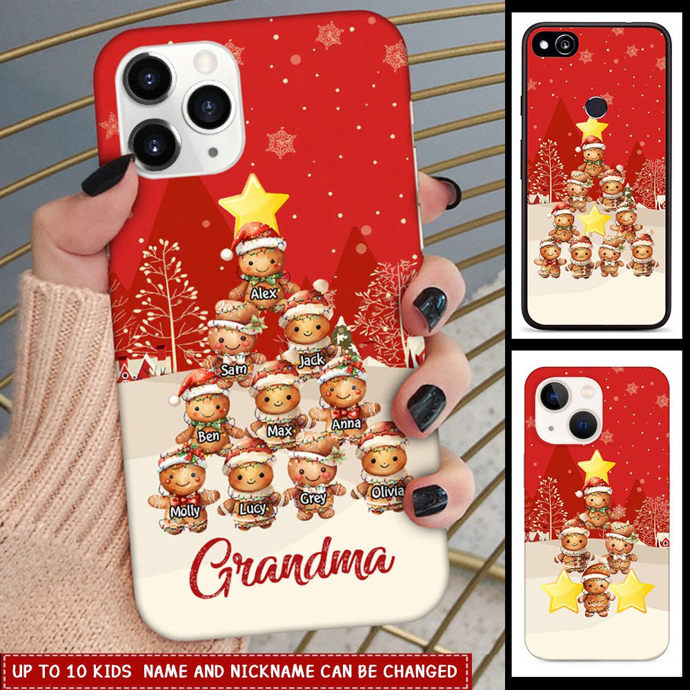 Festive Red Theme Pine Tree Gingerbread Cookie Kids