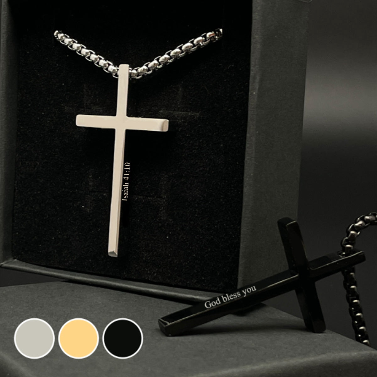 Personalized Cross Necklace Faith