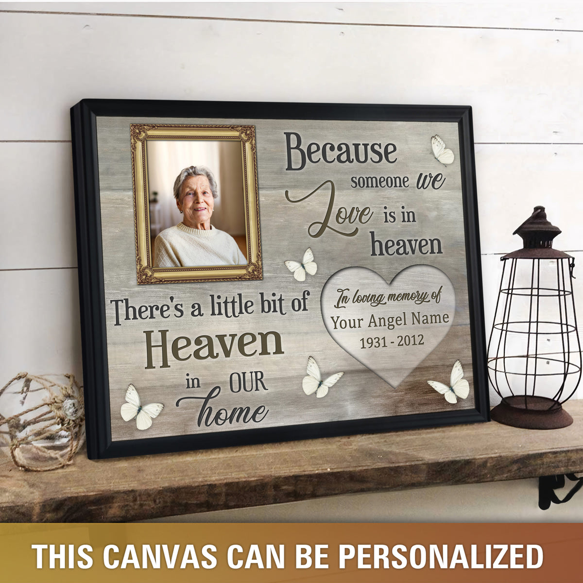 Because someone we love Personalised Memorial Canvas Prints