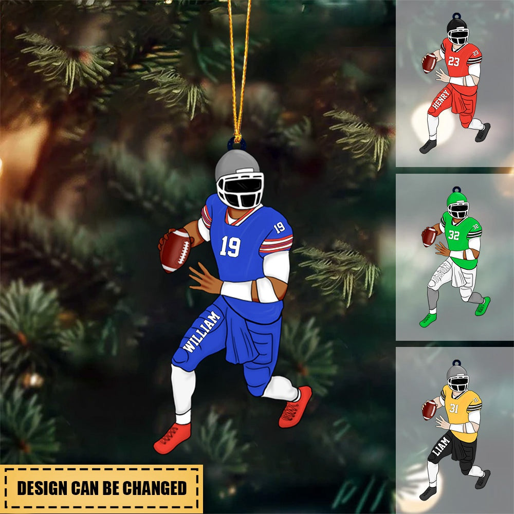 Personalized Acrylic Ornament Gift For Football Player Football Lovers