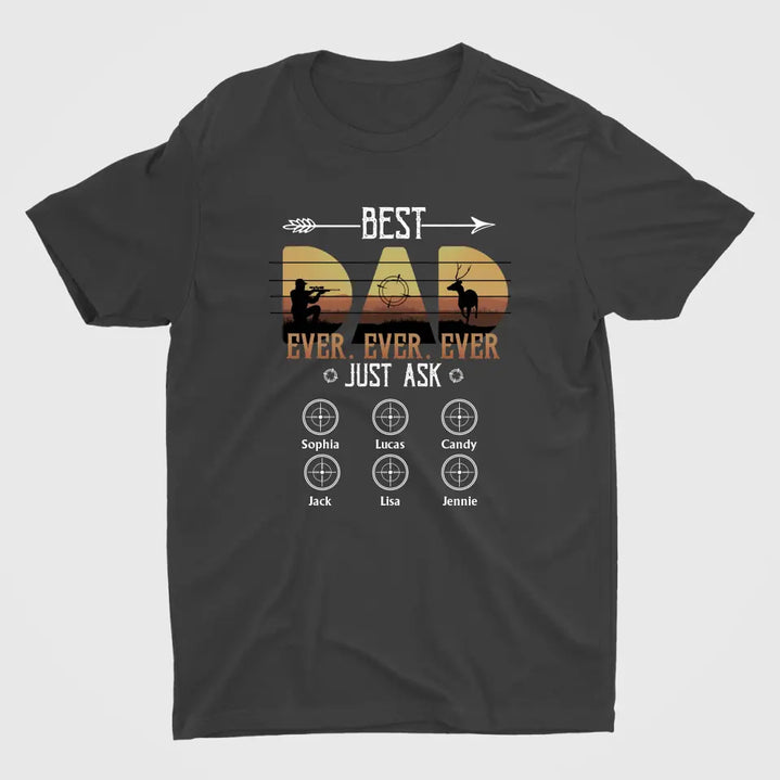 Personalized Gifts Best Hunting Dad Ever - Father's Day Hunting Shirt for Dad, Hunting Lovers