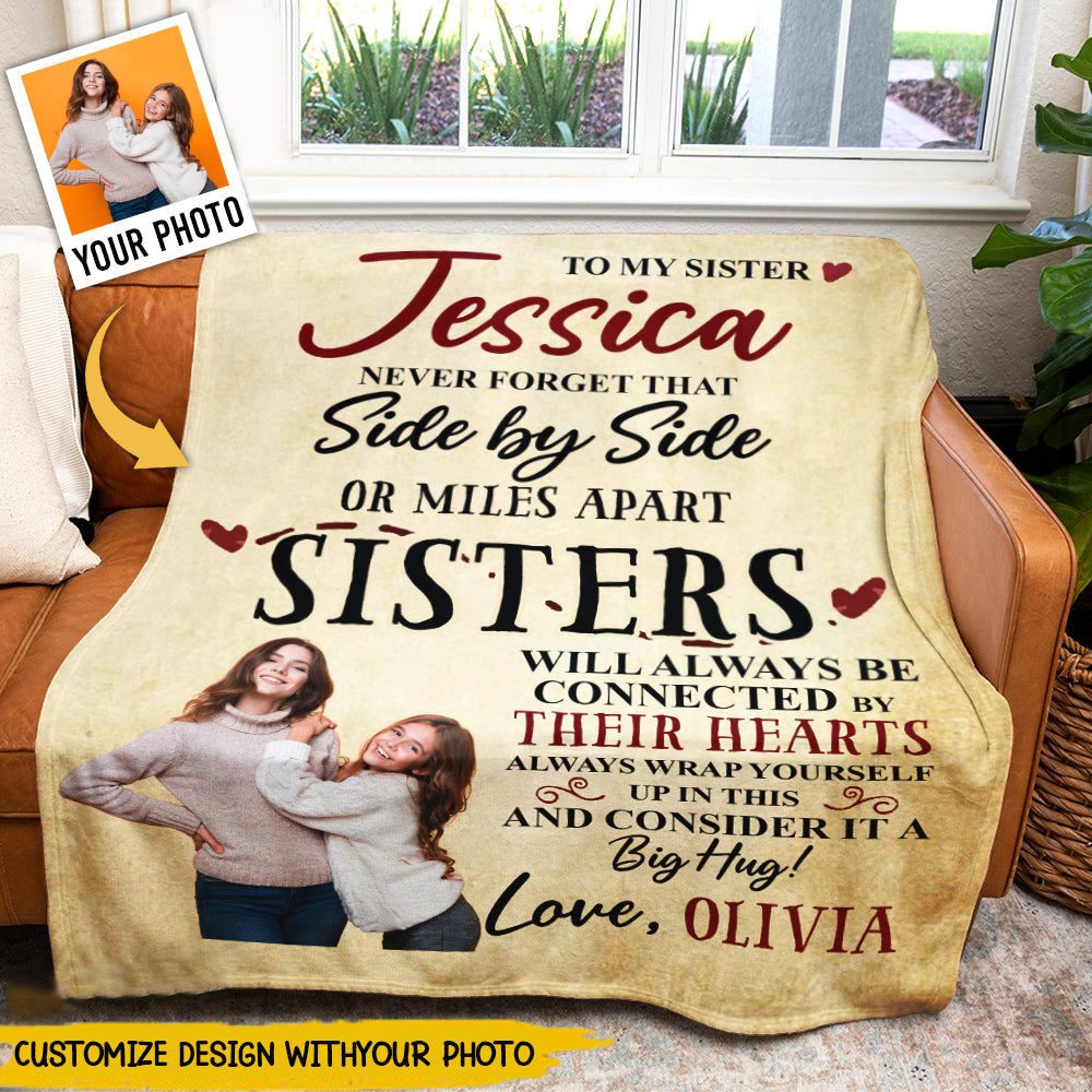 Gift For Sister Blanket, To My Sister Never Forget That Side By Side - Love From Little Sister Live Preview