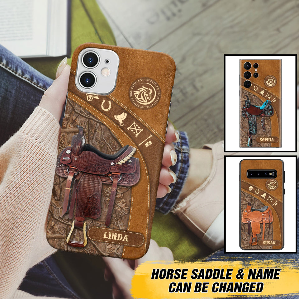 Personalized Horse Saddle Horse Lover Phone Case