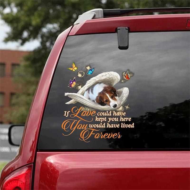 Nederlandse Kooikerhondje Sleeping Angel Lived Forever Decal