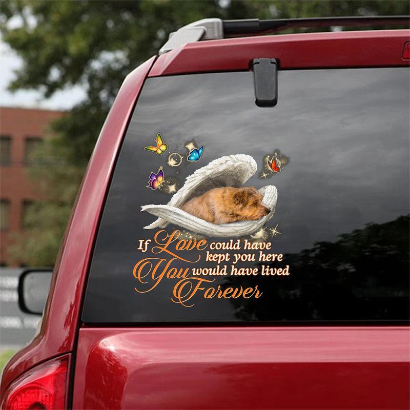 Norfolk Terrier Sleeping Angel Lived Forever Decal