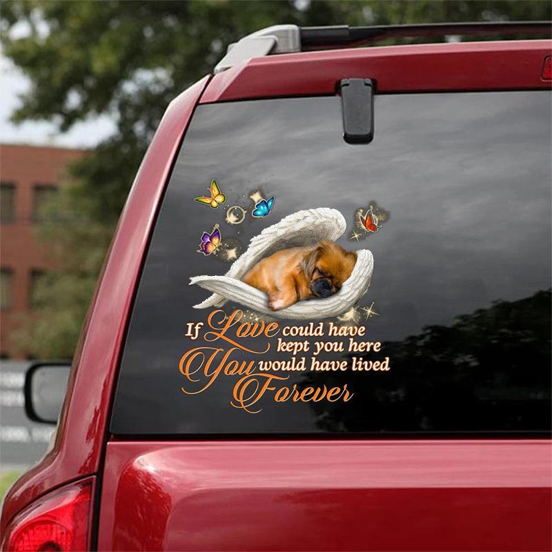 Pekingese Sleeping Angel Lived Forever Decal