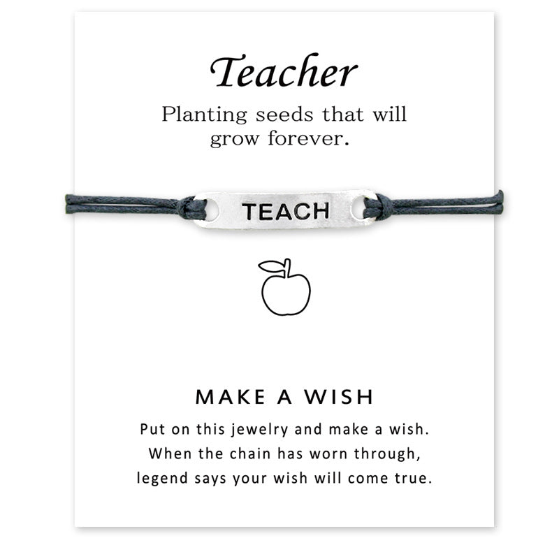 Teacher Gift Card Bracelets