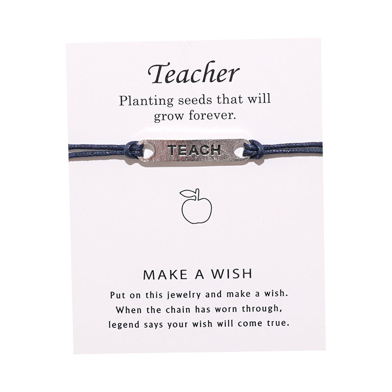 Teacher Gift Card Bracelets