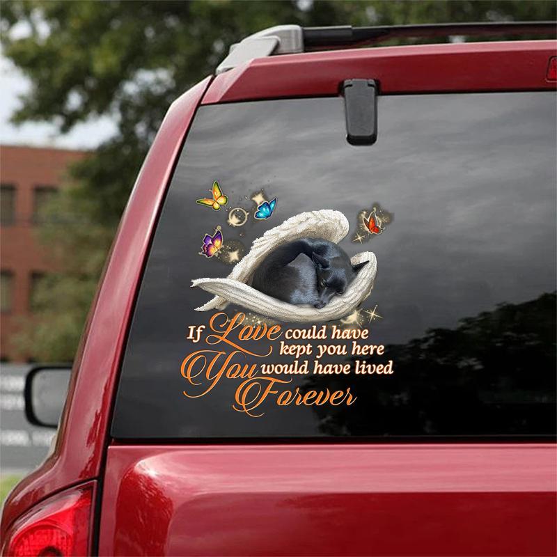 Schipperke Sleeping Angel Lived Forever Decal