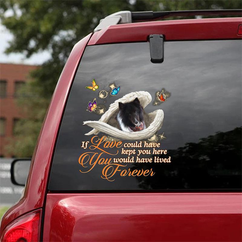Sheltie3 Sleeping Angel Lived Forever Decal