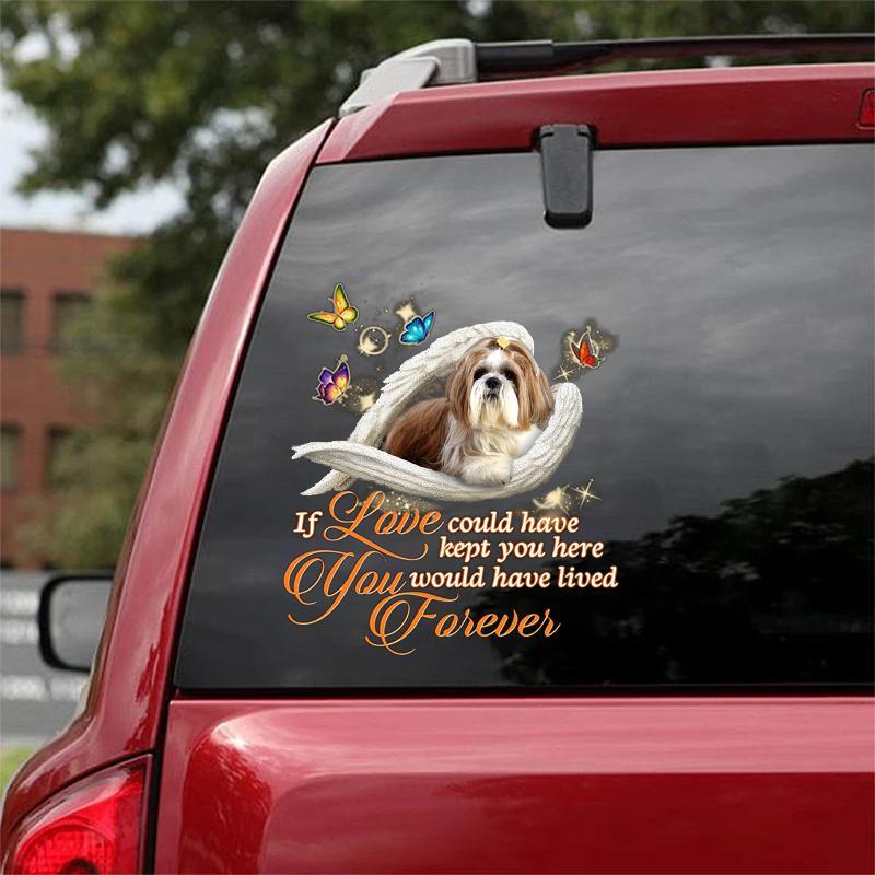 Shih tzu Sleeping Angel Lived Forever Decal