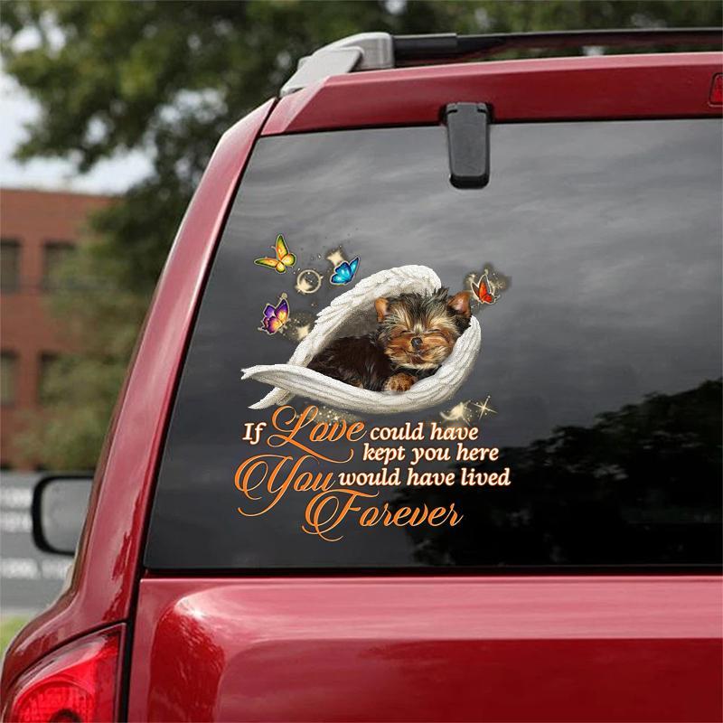 Yorkshire terrier2 Sleeping Angel Lived Forever Decal