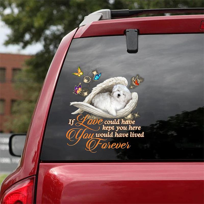 maltese Sleeping Angel Lived Forever Decal