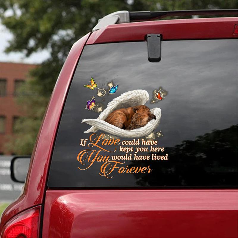 whippet Sleeping Angel Lived Forever Decal